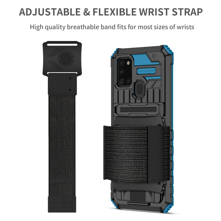 For Samsung Galaxy A21s Kickstand Detachable Armband Phone Case