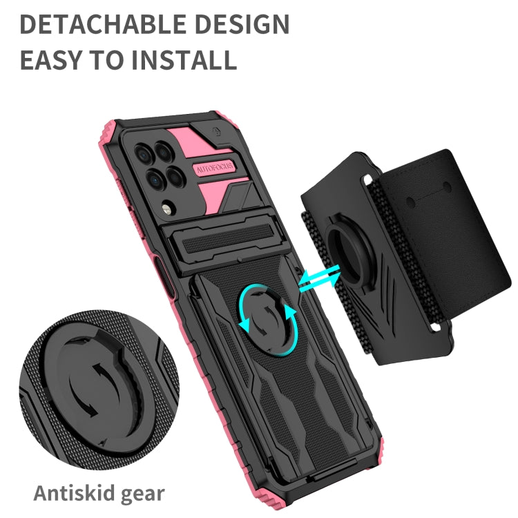 For Samsung Galaxy A22 4G Kickstand Detachable Armband Phone Case