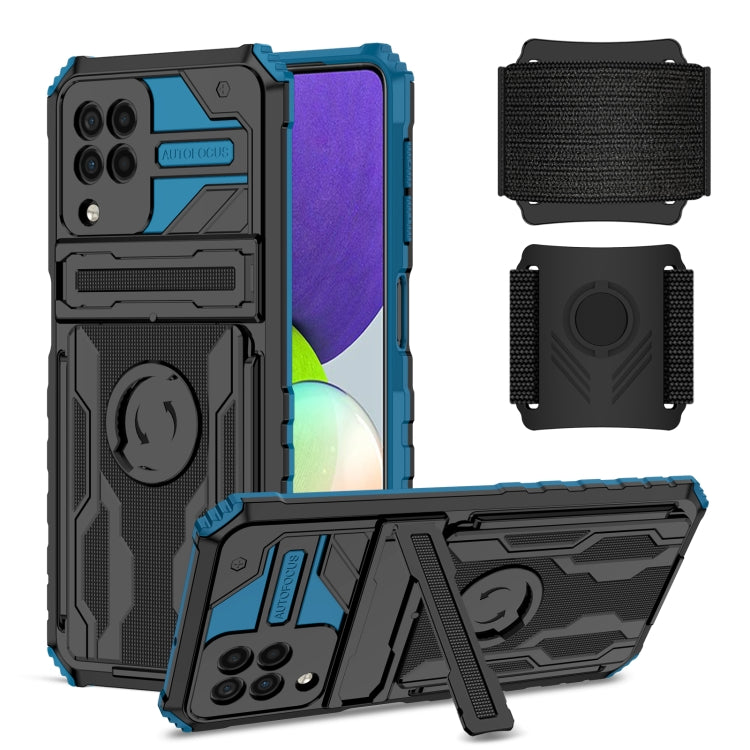 For Samsung Galaxy A22 4G Kickstand Detachable Armband Phone Case