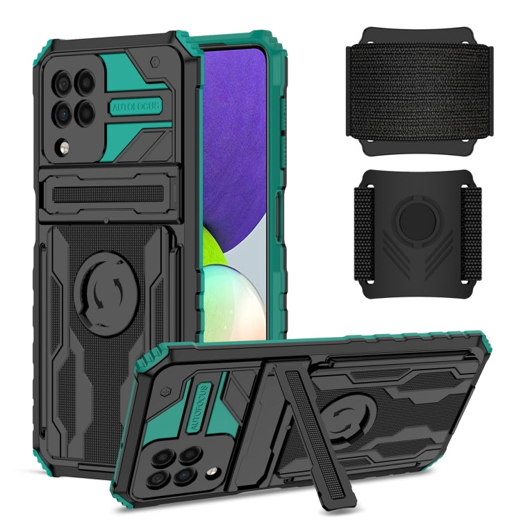 For Samsung Galaxy A22 4G Kickstand Detachable Armband Phone Case