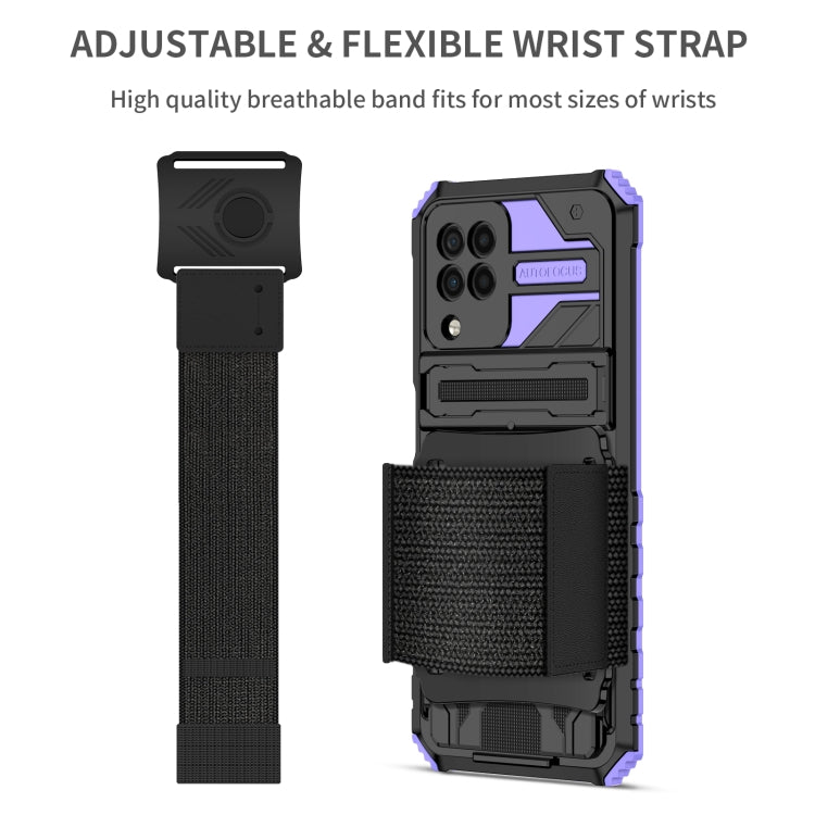 For Samsung Galaxy A22 4G Kickstand Detachable Armband Phone Case