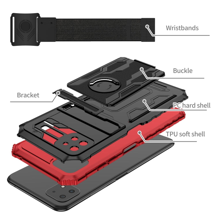 For Samsung Galaxy A22 5G Kickstand Detachable Armband Phone Case