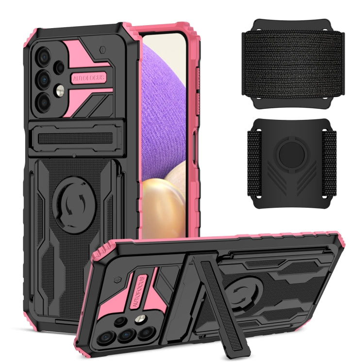 For Samsung Galaxy A32 5G Kickstand Detachable Armband Phone Case