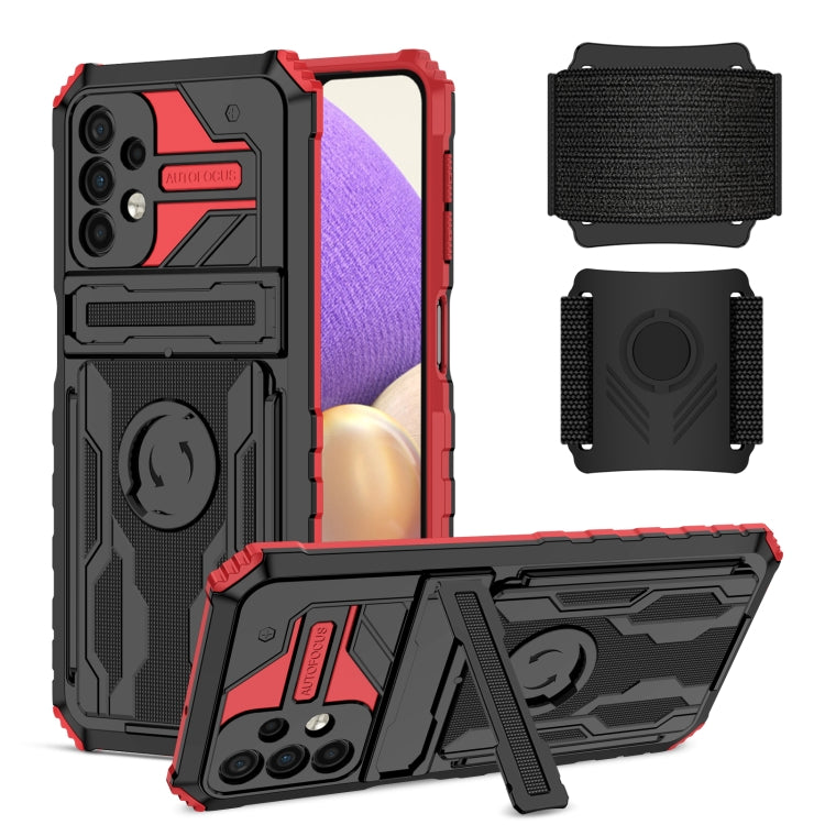 For Samsung Galaxy A32 5G Kickstand Detachable Armband Phone Case