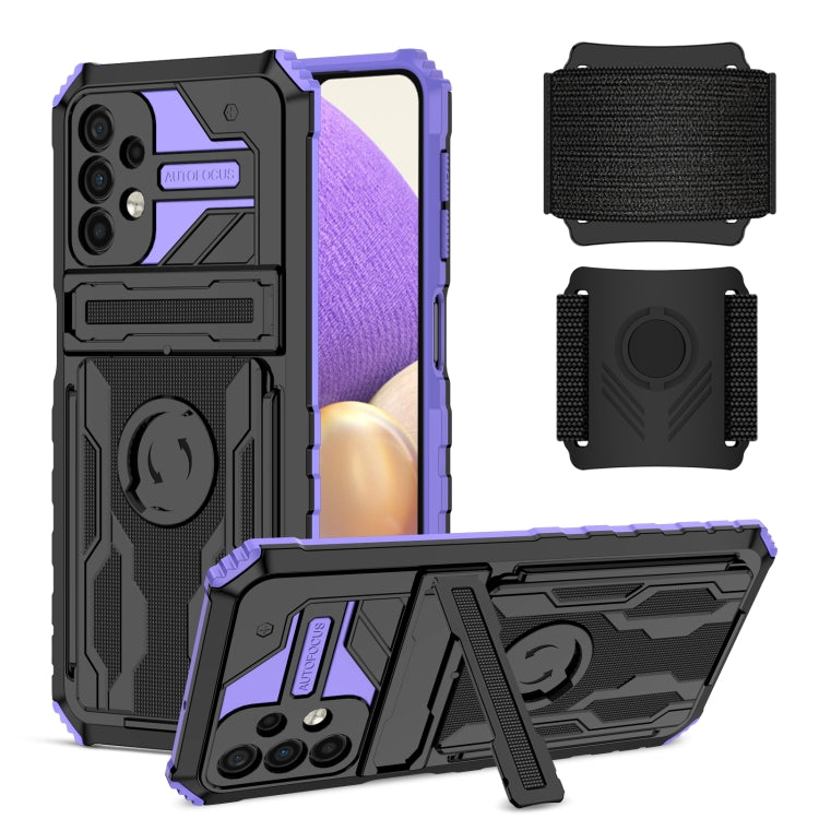 For Samsung Galaxy A32 5G Kickstand Detachable Armband Phone Case