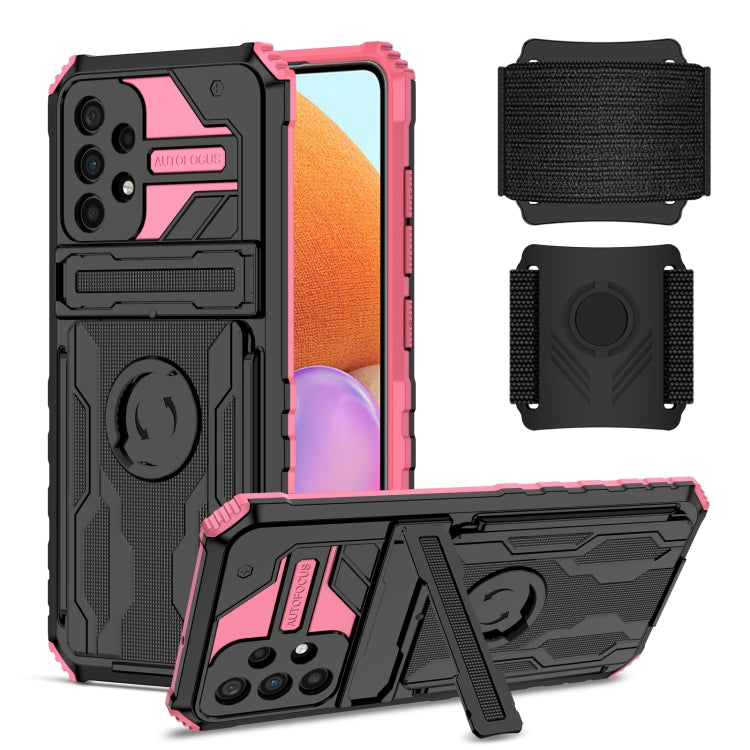 For Samsung Galaxy A32 4G Kickstand Detachable Armband Phone Case