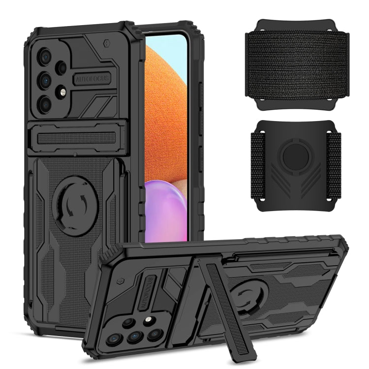 For Samsung Galaxy A32 4G Kickstand Detachable Armband Phone Case