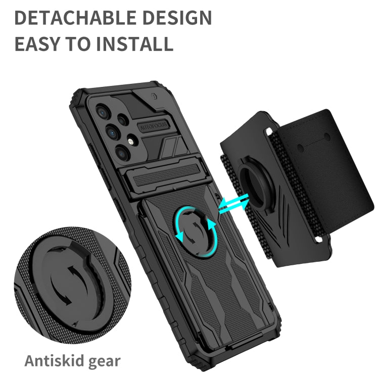 For Samsung Galaxy A32 4G Kickstand Detachable Armband Phone Case