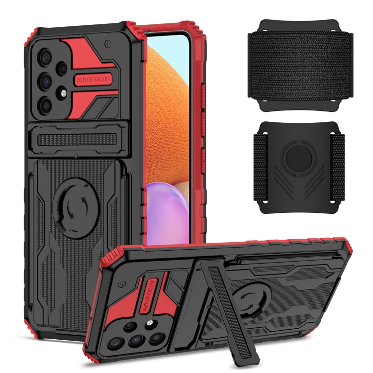 For Samsung Galaxy A32 4G Kickstand Detachable Armband Phone Case