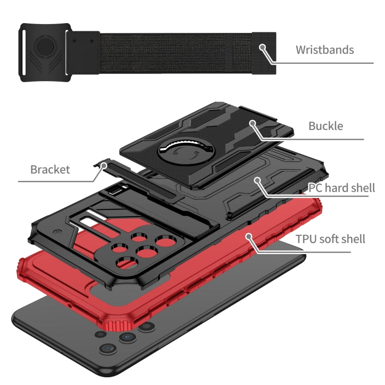 For Samsung Galaxy A32 4G Kickstand Detachable Armband Phone Case