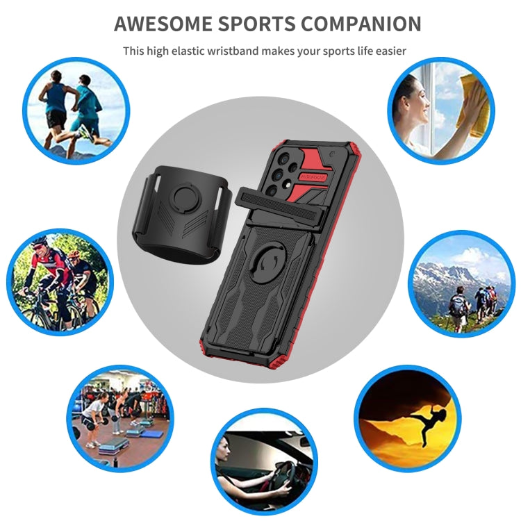 For Samsung Galaxy A32 4G Kickstand Detachable Armband Phone Case