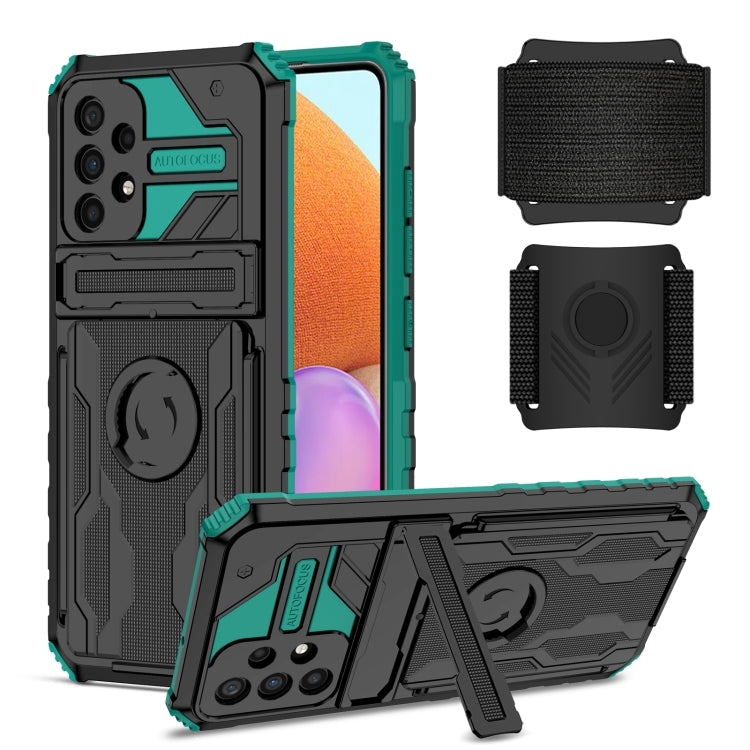 For Samsung Galaxy A32 4G Kickstand Detachable Armband Phone Case
