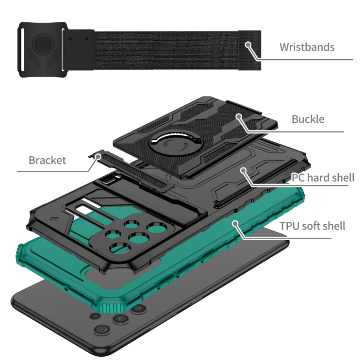 For Samsung Galaxy A32 4G Kickstand Detachable Armband Phone Case