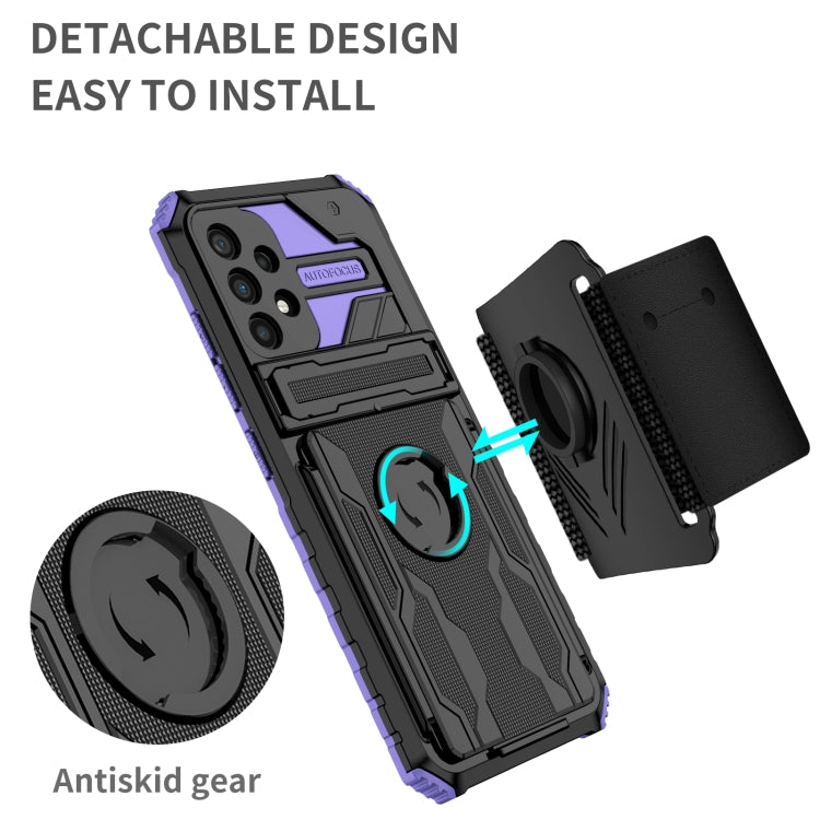 For Samsung Galaxy A32 4G Kickstand Detachable Armband Phone Case
