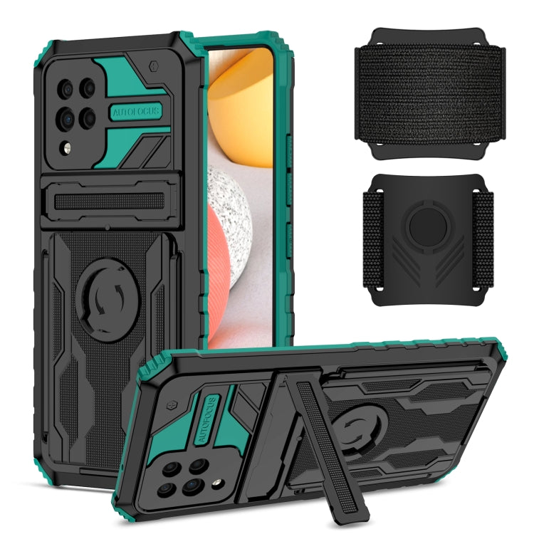 For Samsung Galaxy A42 5G Kickstand Detachable Armband Phone Case