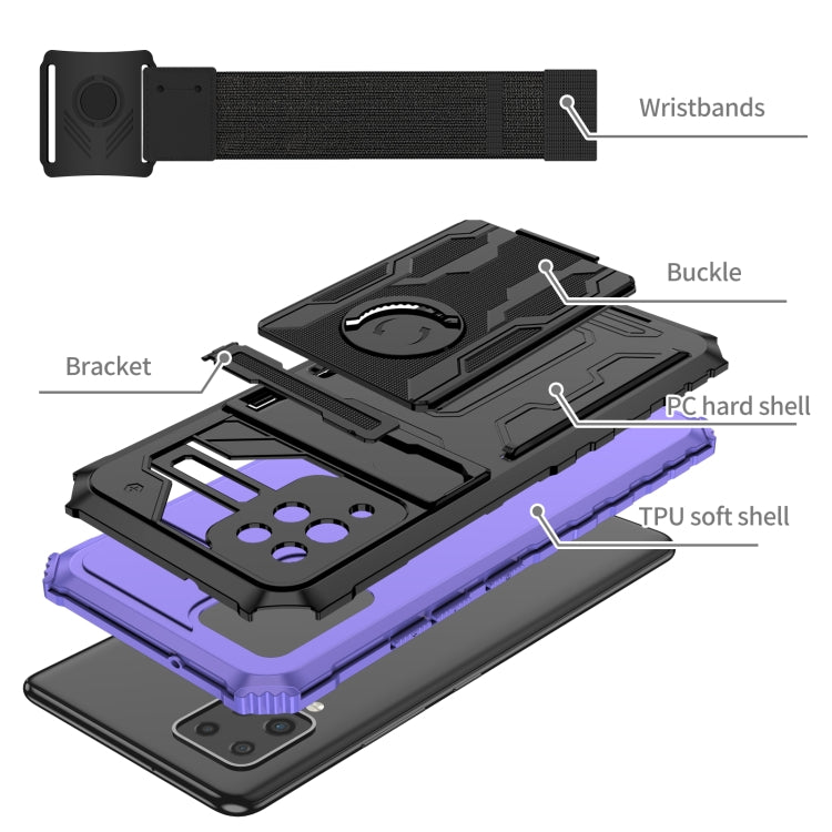 For Samsung Galaxy A42 5G Kickstand Detachable Armband Phone Case
