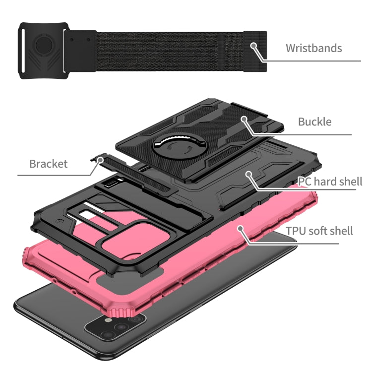 For Samsung Galaxy A51 / A31 Kickstand Detachable Armband Phone Case