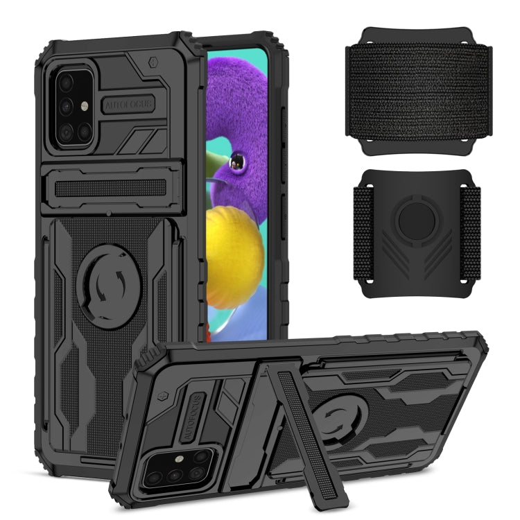 For Samsung Galaxy A51 / A31 Kickstand Detachable Armband Phone Case