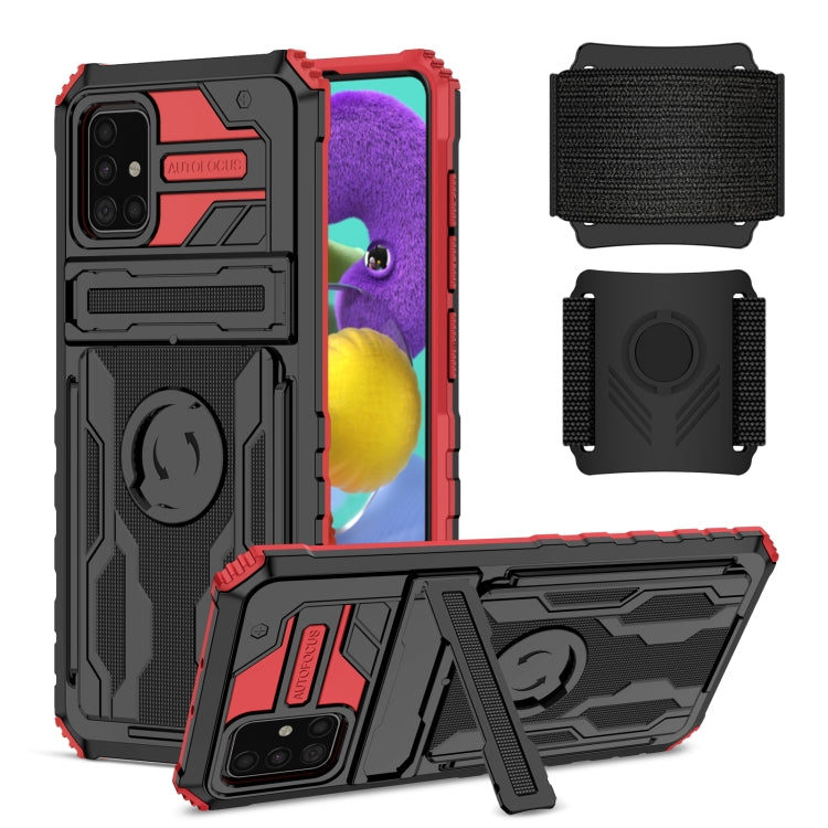 For Samsung Galaxy A51 / A31 Kickstand Detachable Armband Phone Case