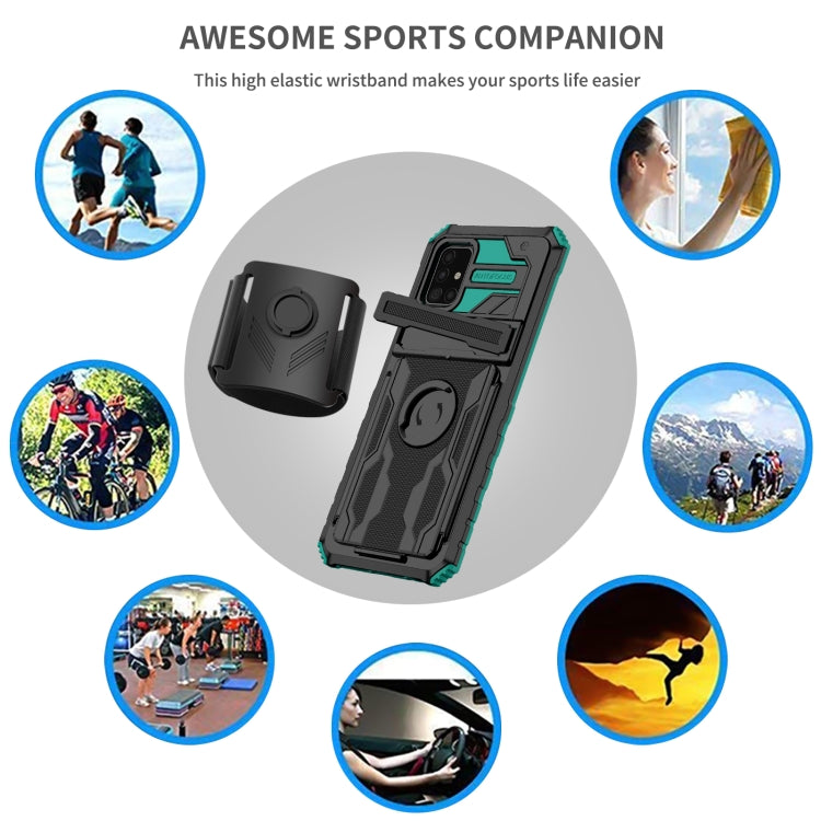 For Samsung Galaxy A51 / A31 Kickstand Detachable Armband Phone Case