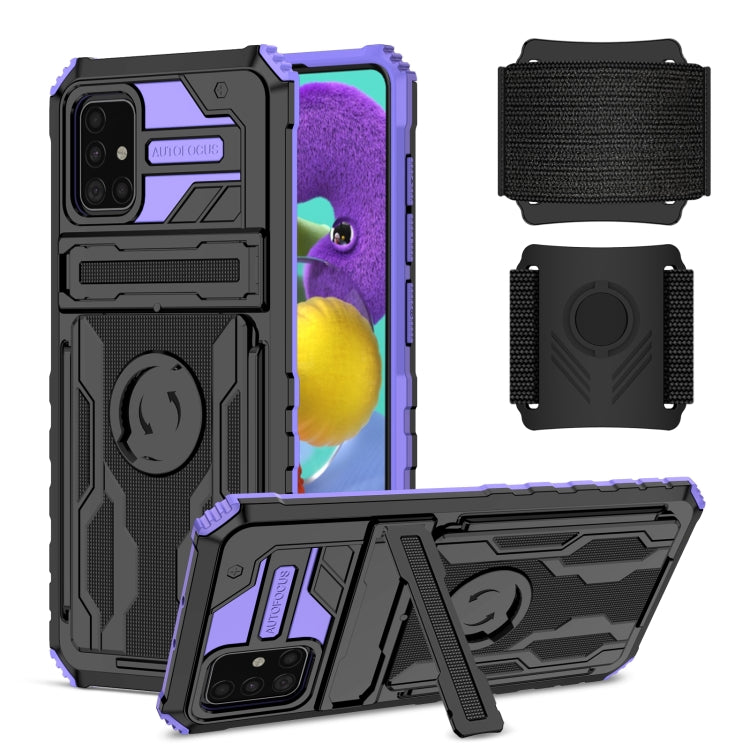 For Samsung Galaxy A51 / A31 Kickstand Detachable Armband Phone Case