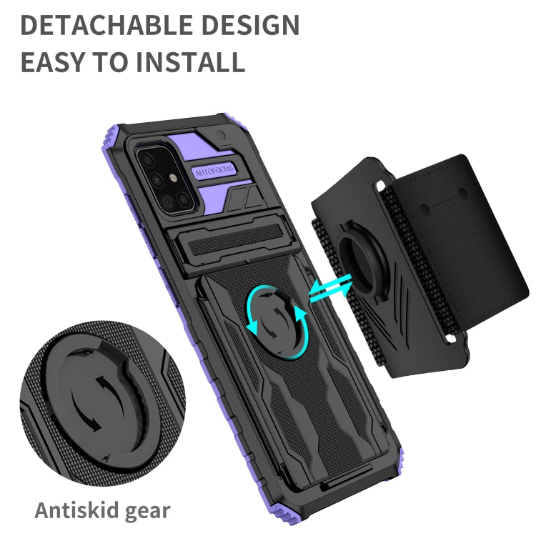 For Samsung Galaxy A51 / A31 Kickstand Detachable Armband Phone Case