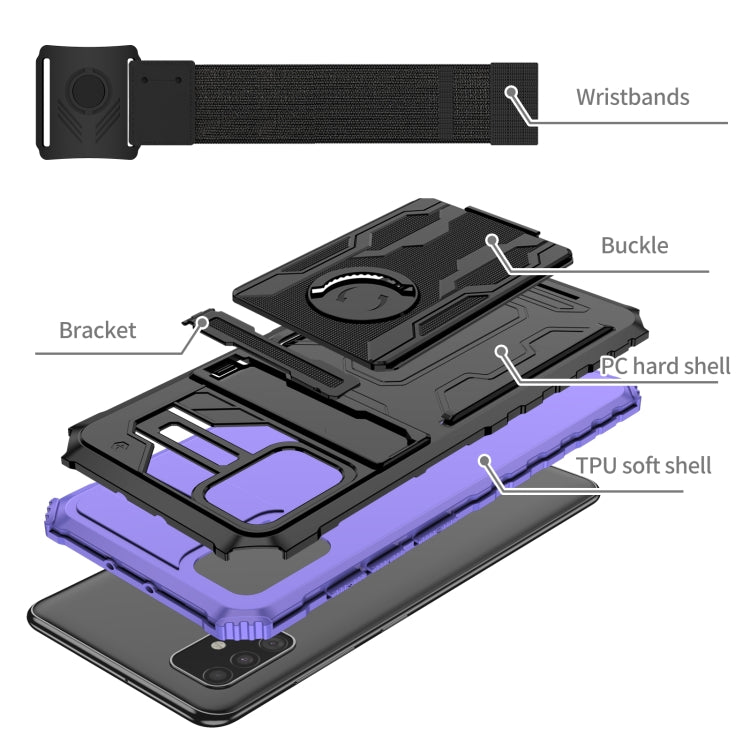 For Samsung Galaxy A51 / A31 Kickstand Detachable Armband Phone Case
