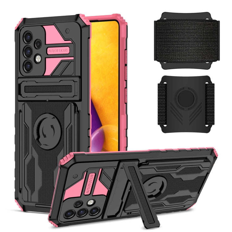 For Samsung Galaxy A72 5G Kickstand Detachable Armband Phone Case