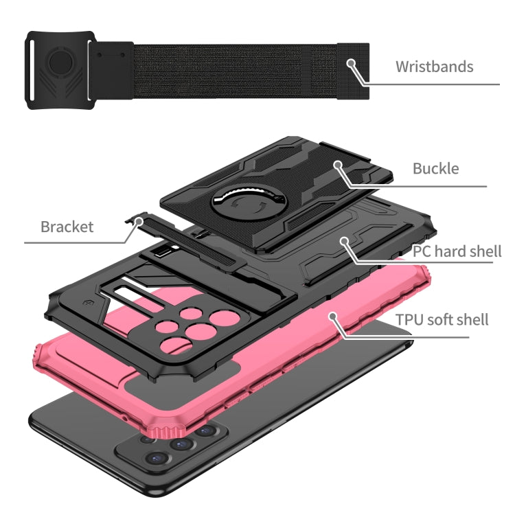 For Samsung Galaxy A72 5G Kickstand Detachable Armband Phone Case