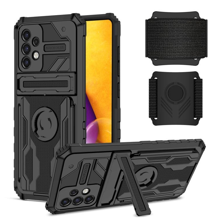 For Samsung Galaxy A72 5G Kickstand Detachable Armband Phone Case