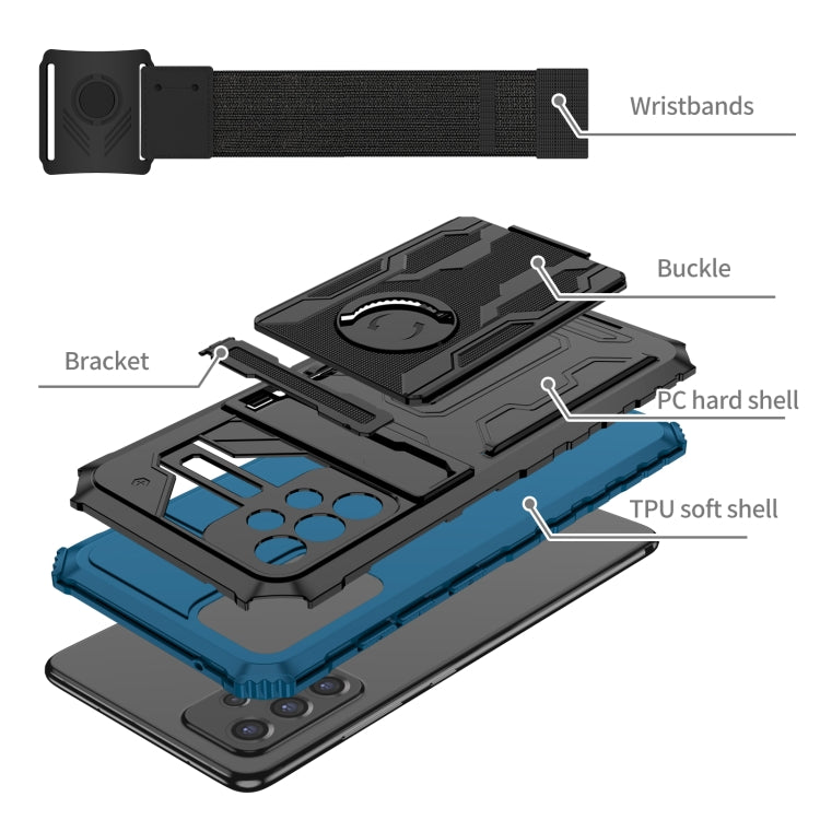 For Samsung Galaxy A72 5G Kickstand Detachable Armband Phone Case