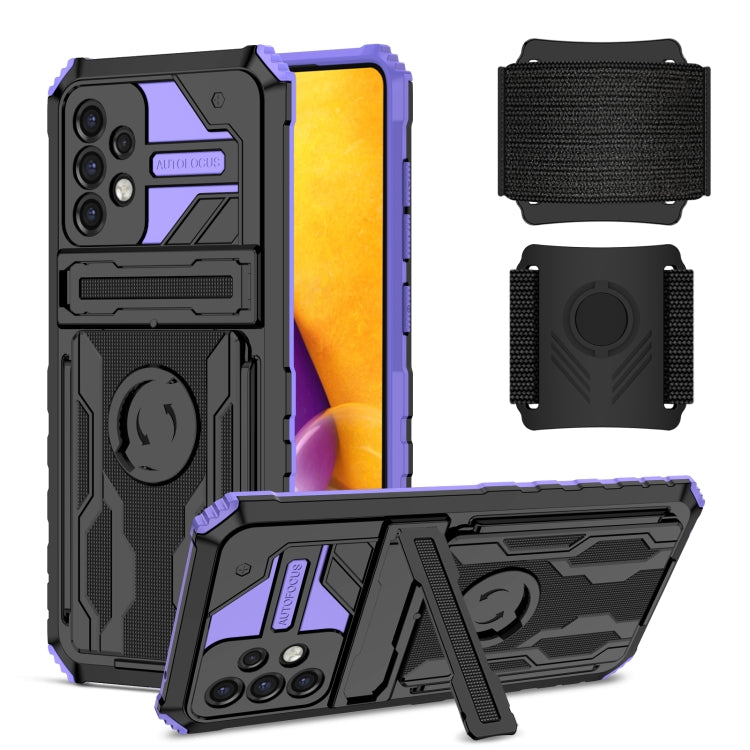 For Samsung Galaxy A72 5G Kickstand Detachable Armband Phone Case