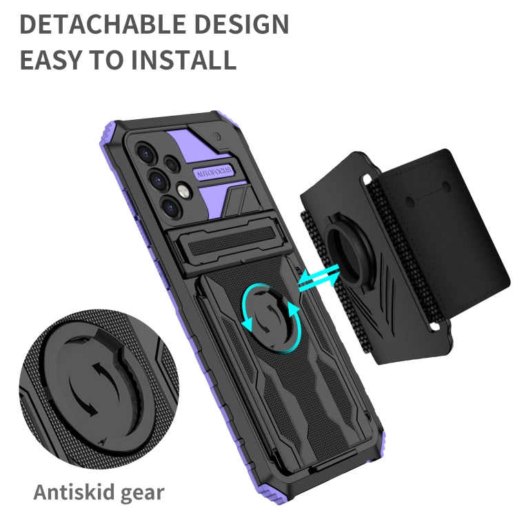 For Samsung Galaxy A72 5G Kickstand Detachable Armband Phone Case