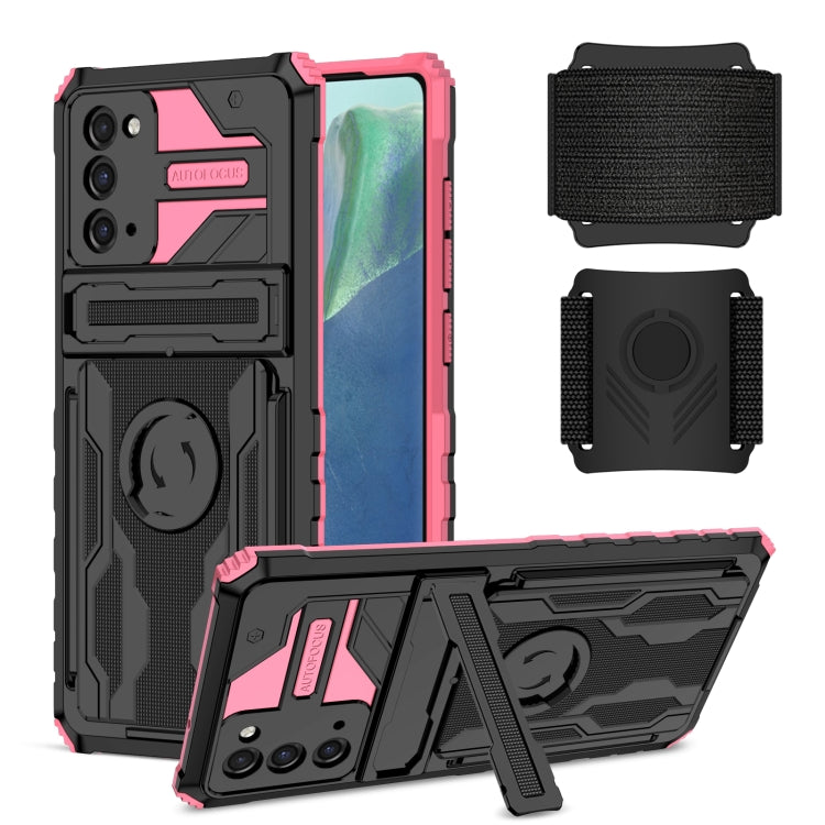 For Samsung Galaxy Note20 Kickstand Detachable Armband Phone Case