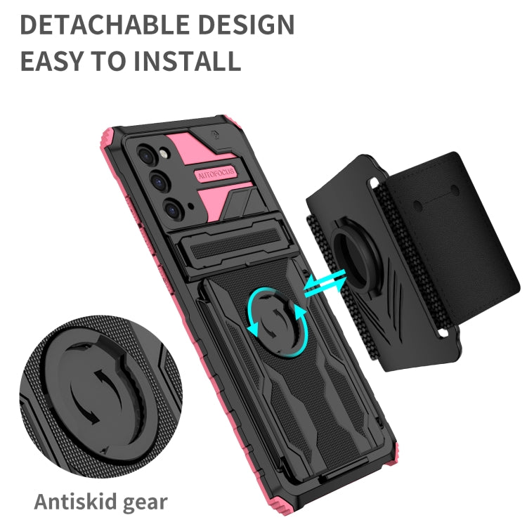 For Samsung Galaxy Note20 Kickstand Detachable Armband Phone Case