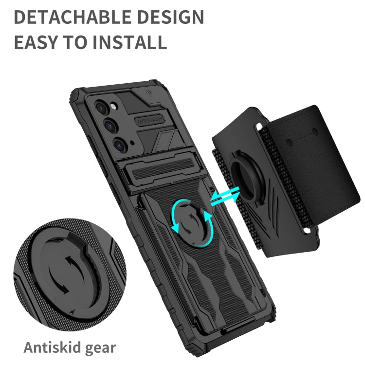 For Samsung Galaxy Note20 Kickstand Detachable Armband Phone Case