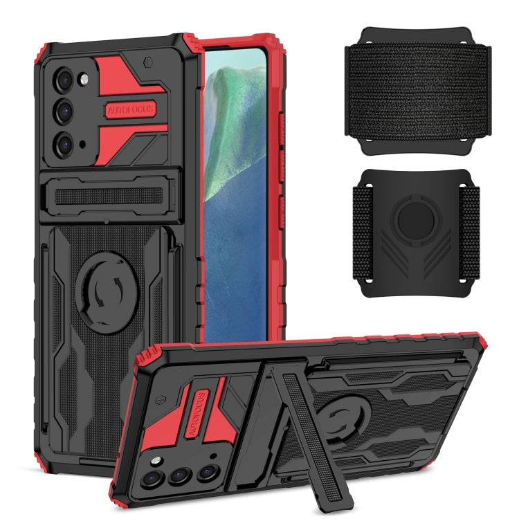 For Samsung Galaxy Note20 Kickstand Detachable Armband Phone Case