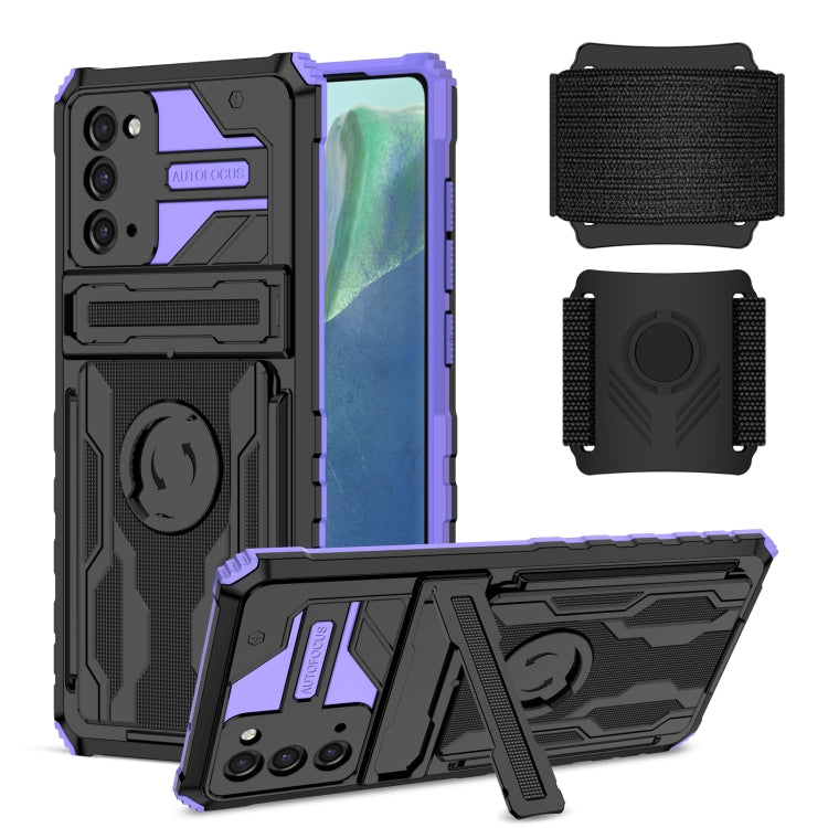 For Samsung Galaxy Note20 Kickstand Detachable Armband Phone Case