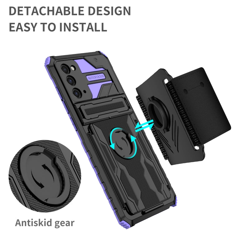 For Samsung Galaxy Note20 Kickstand Detachable Armband Phone Case