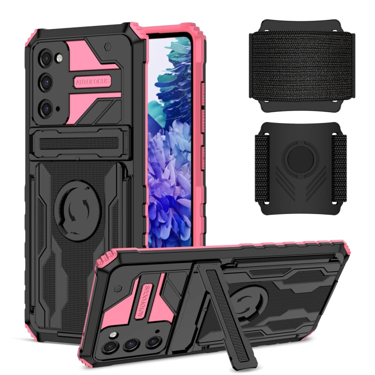 For Samsung Galaxy S20 FE Kickstand Detachable Armband Phone Case