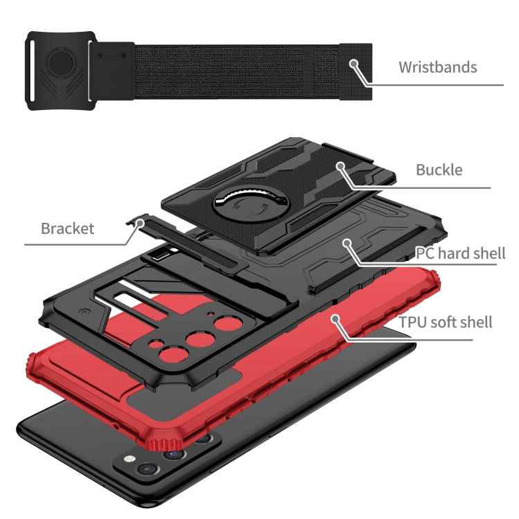 For Samsung Galaxy S20 FE Kickstand Detachable Armband Phone Case