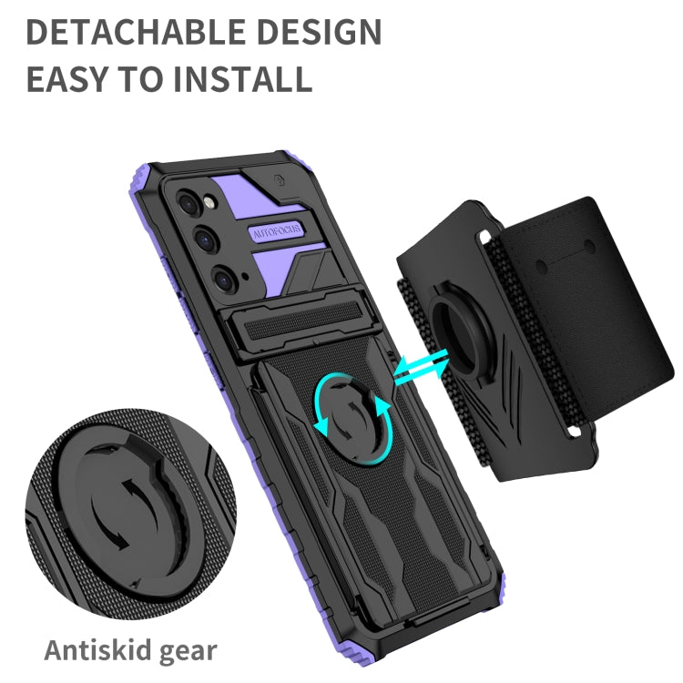 For Samsung Galaxy S20 FE Kickstand Detachable Armband Phone Case