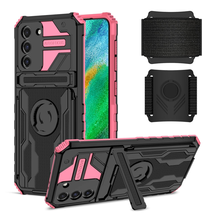 For Samsung Galaxy S21 5G Kickstand Detachable Armband Phone Case