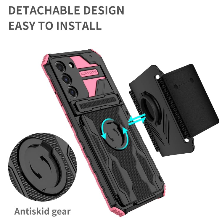 For Samsung Galaxy S21 5G Kickstand Detachable Armband Phone Case