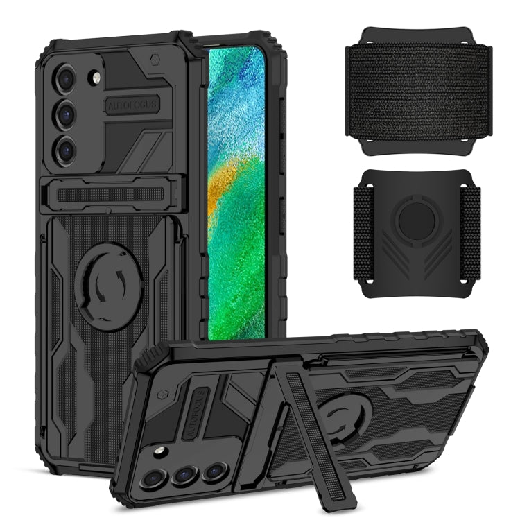 For Samsung Galaxy S21 5G Kickstand Detachable Armband Phone Case
