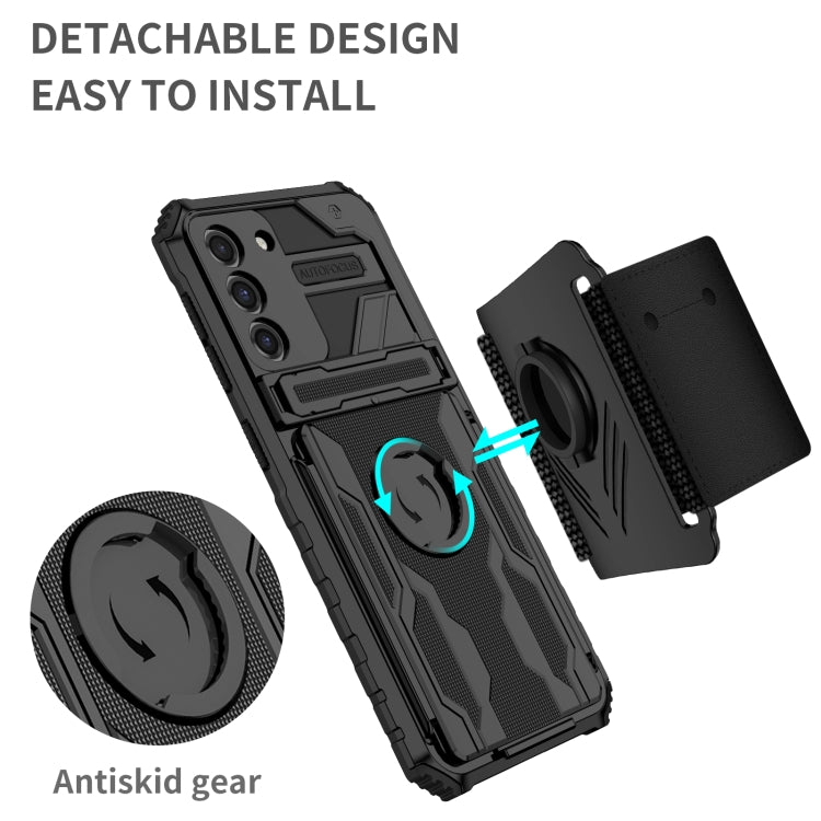 For Samsung Galaxy S21 5G Kickstand Detachable Armband Phone Case