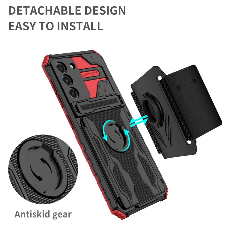 For Samsung Galaxy S21 5G Kickstand Detachable Armband Phone Case