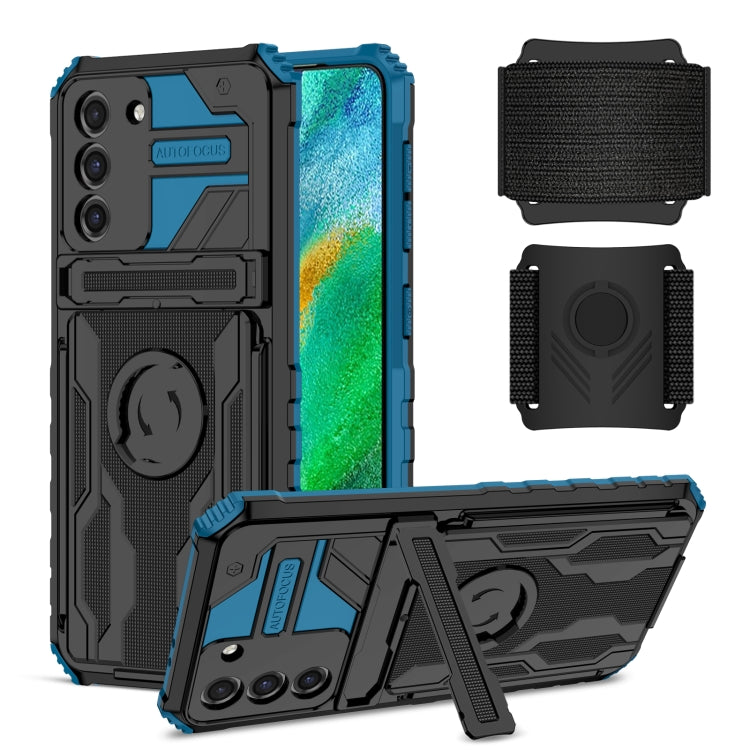For Samsung Galaxy S21 5G Kickstand Detachable Armband Phone Case
