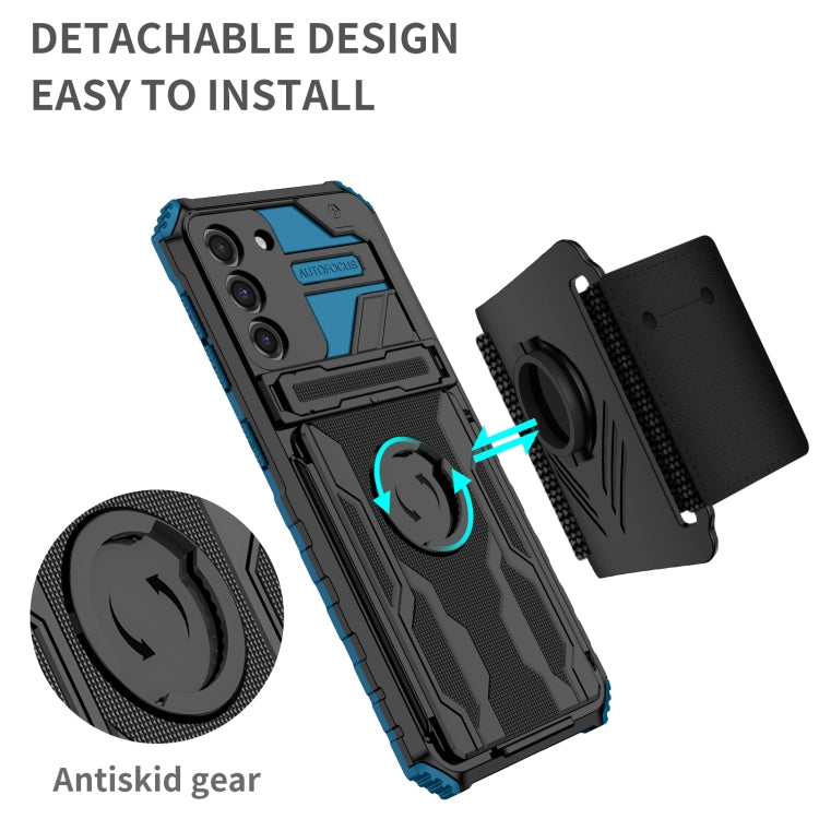 For Samsung Galaxy S21 5G Kickstand Detachable Armband Phone Case