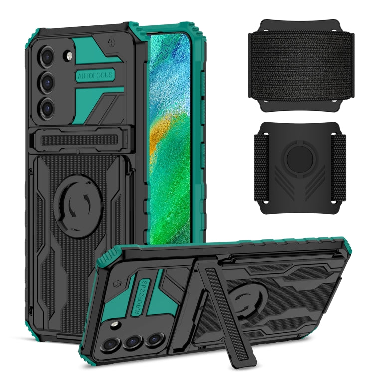 For Samsung Galaxy S21 5G Kickstand Detachable Armband Phone Case